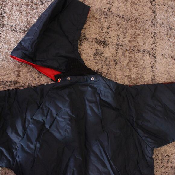 Western Field Snowsuit Mens XL Navy Red Insulated Hood Belt Zip Legs Snowmobile - Picture 11 of 14